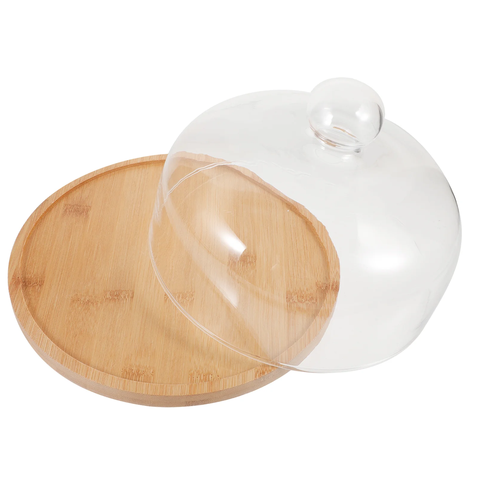 

Dessert Table Cake Dome Display Stand Cover Keeper Turntable Decorating Bamboo Stands