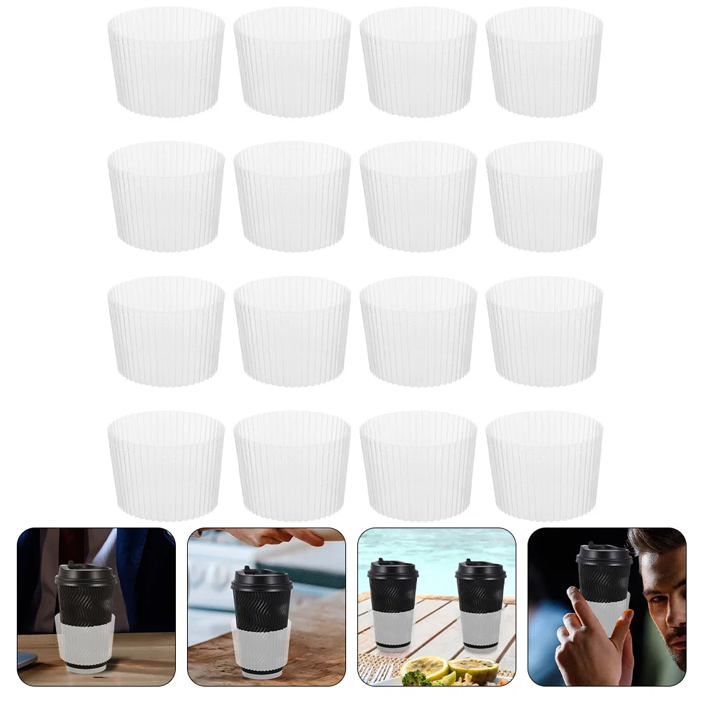 

Cup Sleeves Cover Coffee Hot Bottlesleeve Beverage Glass Mugholder Nonslip Transparent Heat Resistant Espressotea Jackets