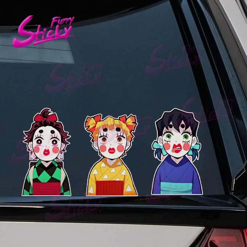

Furry Sticky Funny Women's Clothing Demon Slayer Anime Car Sticker Decal Car Accessories Bumper Helmet Trunk Mazda Stickers
