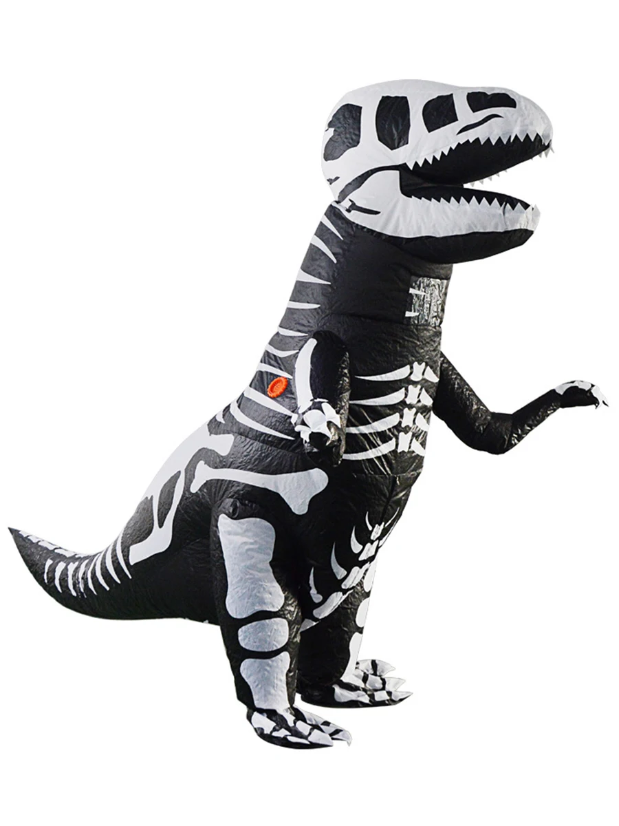 

JYZCOS T-REX Skeleton Dinosaur Inflatable Costume Adult Kids Dino Blow Up Fancy Dress Halloween Dinosaur Cosplay Costumes