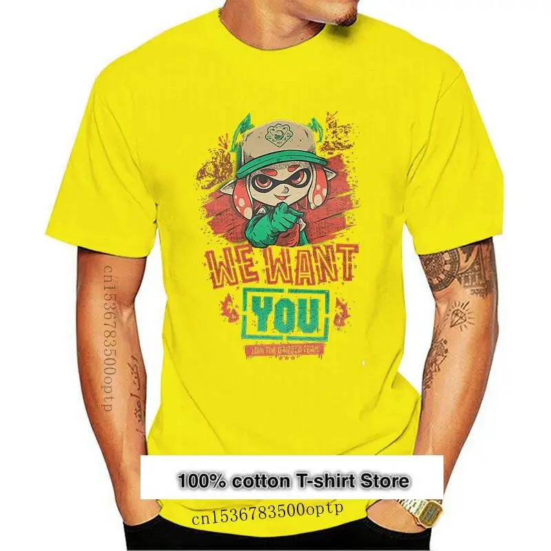 

Новинка camiseta Splatoon 2, мы хотим вас! Женская винтажная рубашка, синий цвет, для мужчин и женщин