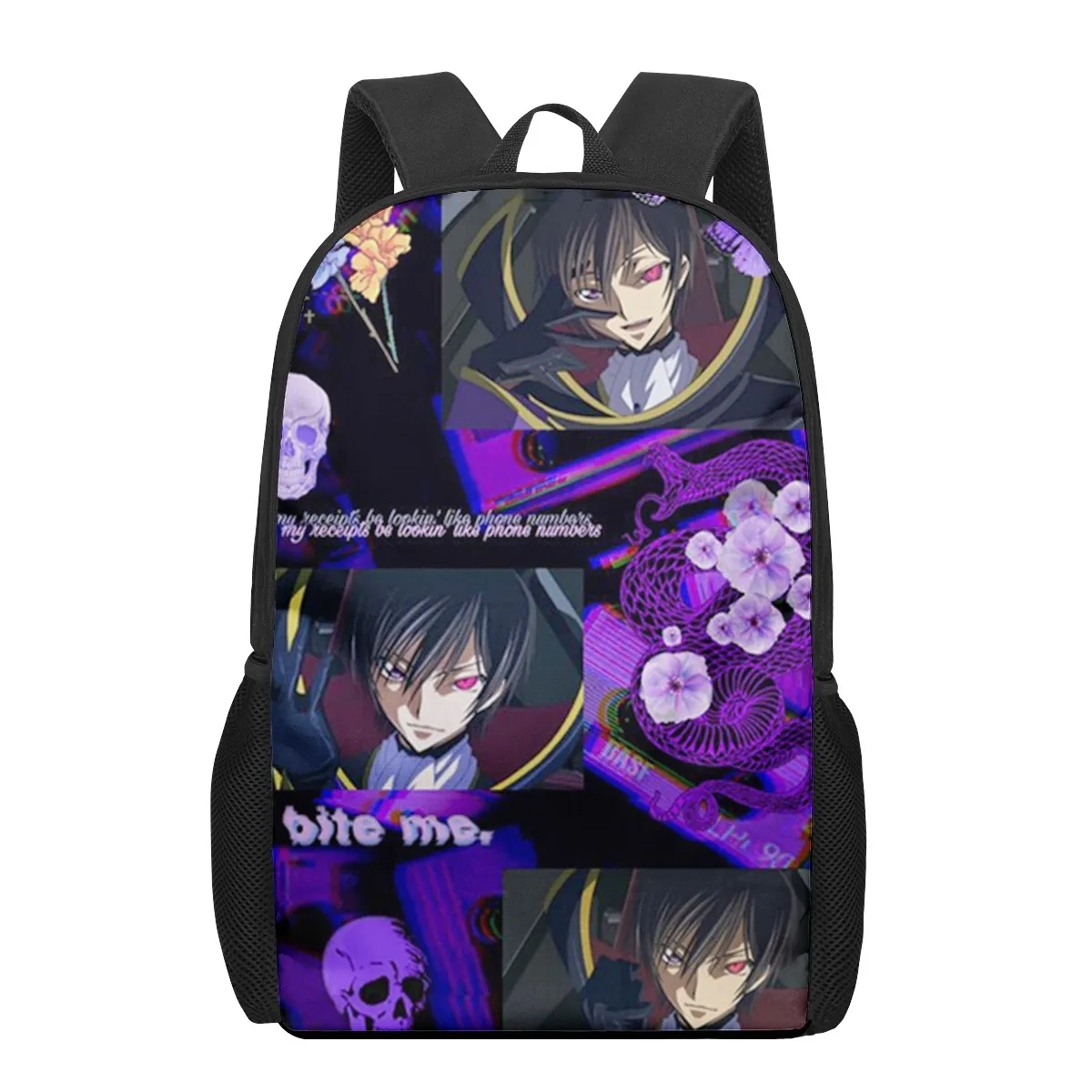 CODE GEASS Lelouch of the Rebellion Print School Bags for Boys Girls Primary Students Backpacks Kids Book Bag Satchel Back Pack