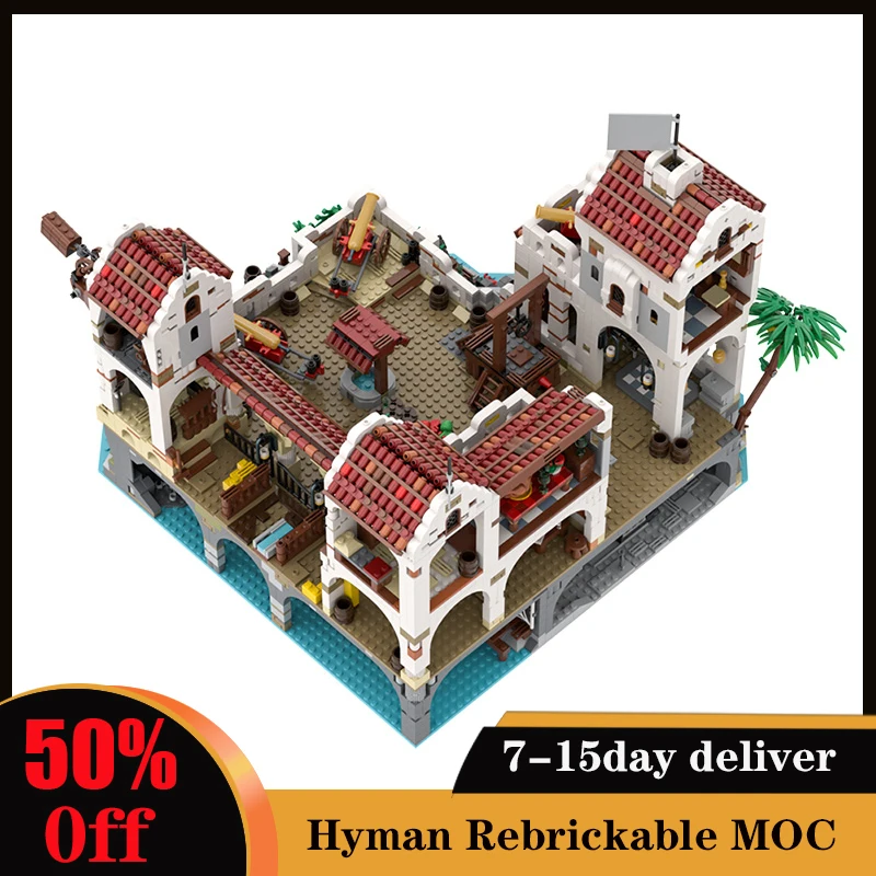 

4982pcs MOC-49155 Eldorado Fortress - Pirates of Barracuda Bay Topic Model Toy Bricks Modular Building Blocks for Children Toys