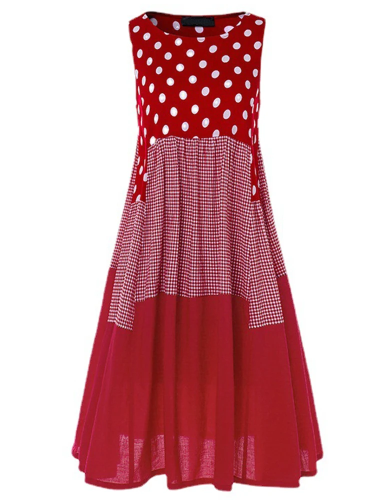 Женское платье-рубашка Макси из хлопка и льна ROKIGGO