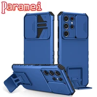 slide camera armor phone case for samsung a42 a50 a52 a53 a70 a72 a73 rugged drop bracket cover for galaxy a30 a31 a32 a33 case