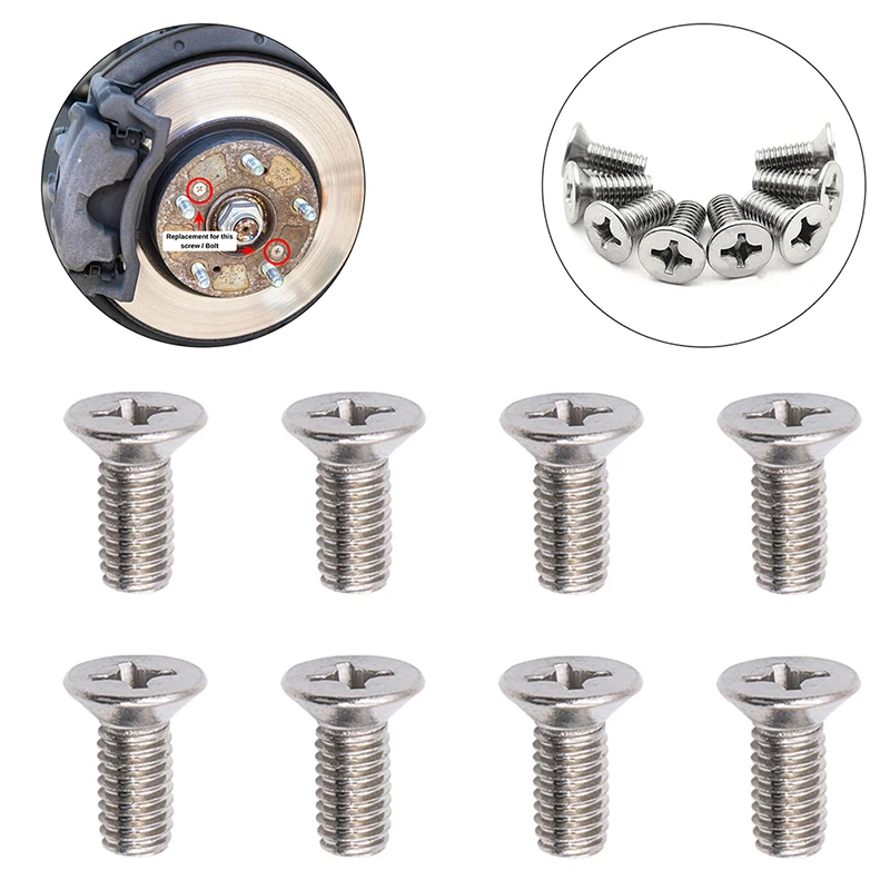 

1Set Stainless Steel Brake Disc Rotor Screws 93600-06014-0H Compatible With Honda Acura Retaining Screws for Front and Rear