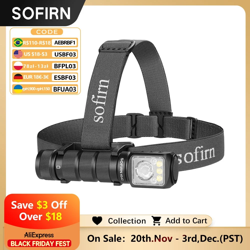 

Sofirn HS42 Красный налобный фонарь