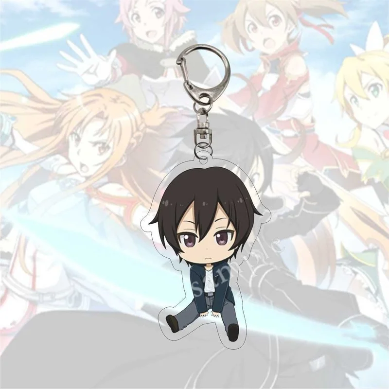 1 шт. модный аниме меч искусство онлайн косплей брелки с САО фигурка Yuuki Asuna Kirito Asada