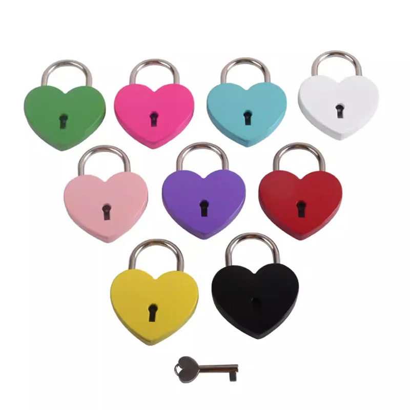 

Metal Heart Padlock Rose Gold Heart Love Lock With Key Box Lock Diary Lock Engagement Wedding Valentine's Day Gift