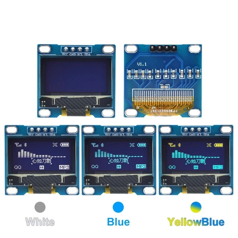 4-контактный 3 5-дюймовый OLED-дисплей синий белый 128X64 0 96 драйвер IIC communication 51