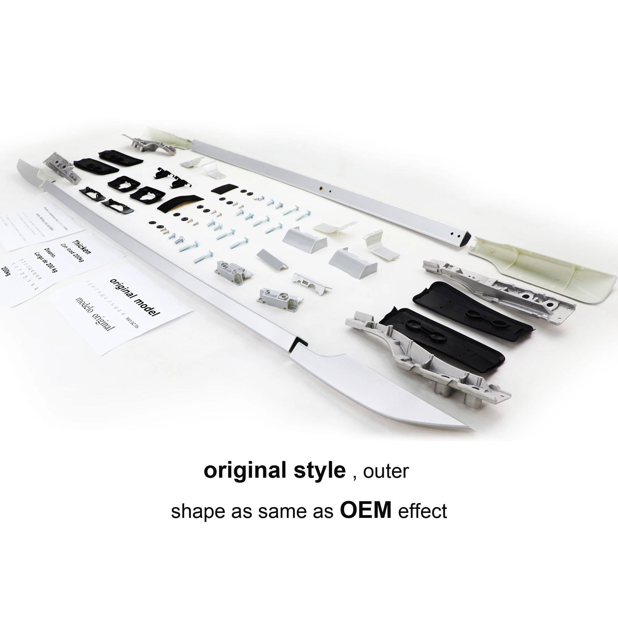 Новый крышный багажник для Toyota Land Cruiser 300 2022 2023 оригинальной модели с утолщенным дизайном, способный выдерживать нагрузку до 200 кг.