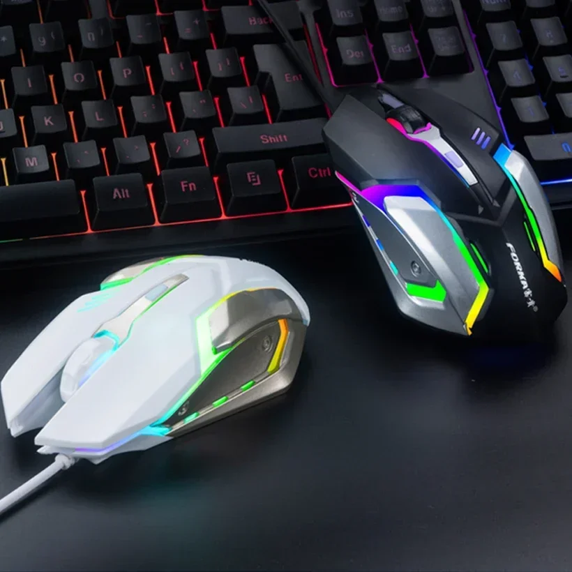 Бесшумная Проводная игровая мышь 2400DPI, бесшумная оптическая USB ...