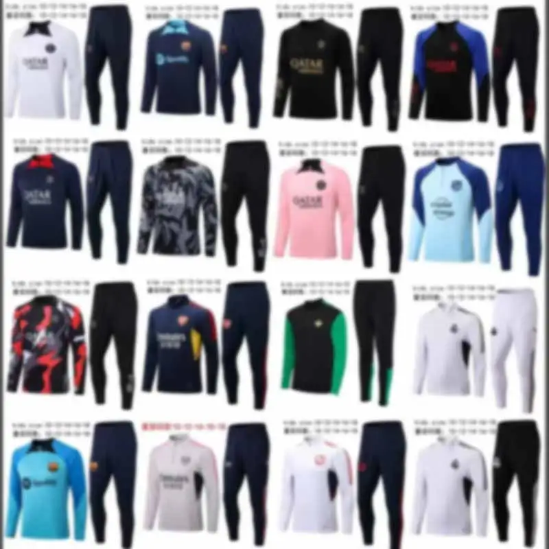 

2023 Football Basketball Training Set Long Sleeve Jacket Half Zip Top Training Pants Elastic Belt Comprehensive Training Clothin