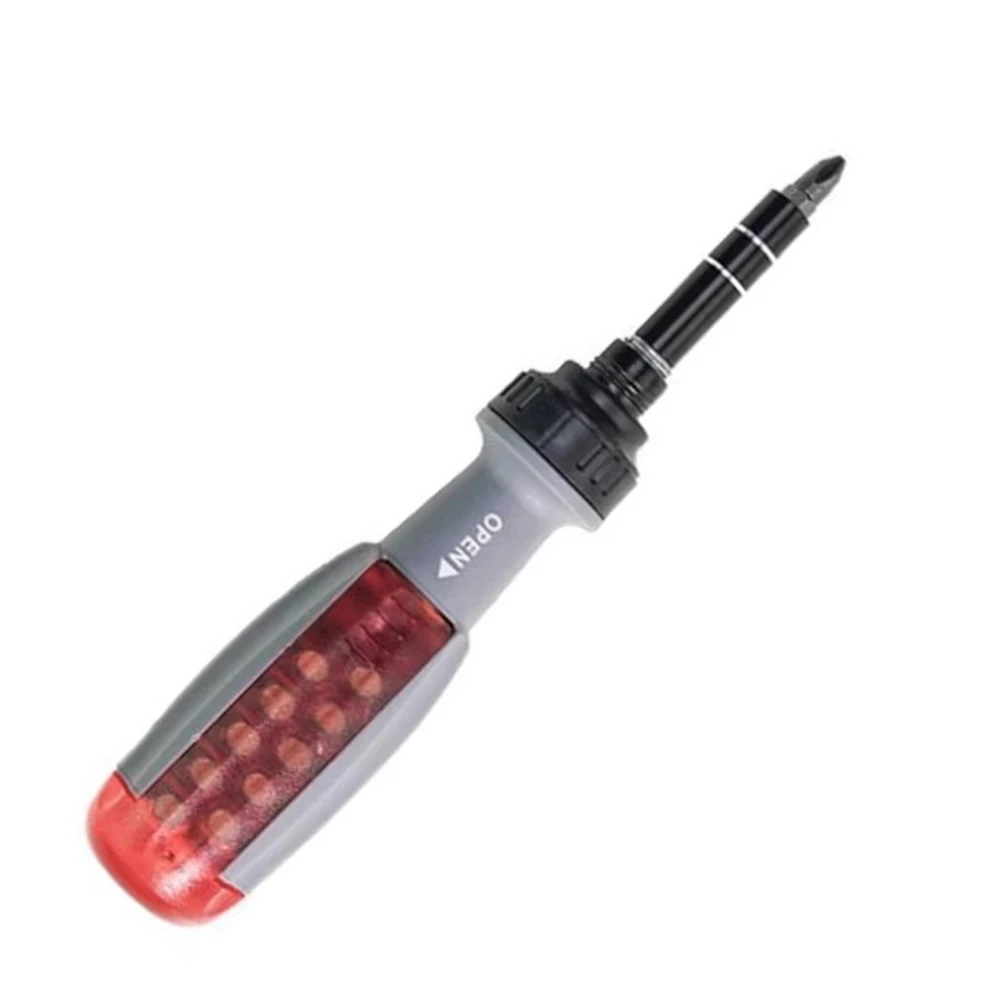 

11 In 1 Ratchet Screwdriver Telescopic Two-way Universal 1/4" Adjustment Forward And Reverse Multi Bits Driver