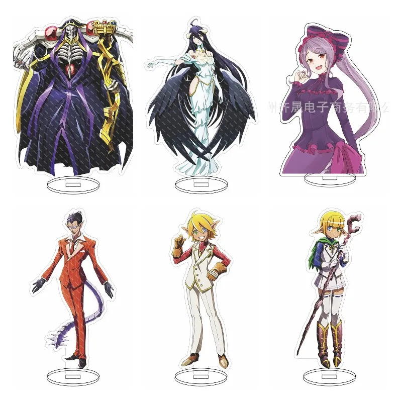 

15CM Anime Overlord Figures Ainz Ooal Gown Acrylic Stands Albedo Shalltear Bloodfallen Character Model Desktop Decoration Props