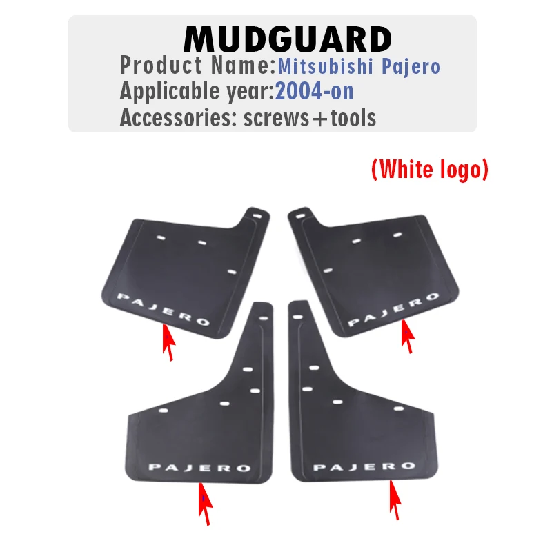 

4 шт., передние и задние щитки от грязи для Mitsubishi Pajero V73, V93, V97