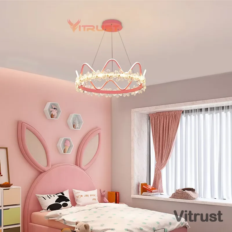 Скандинавская хрустальная люстра лампа для детей домашний светильник девочек