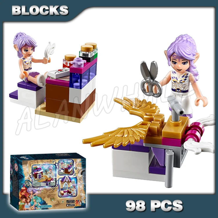 

98pcs Aira's Creative Workshop Drawer Wind Element 10408 Building Blocks Girls stand Brick Toys Compatible with ELVES Model