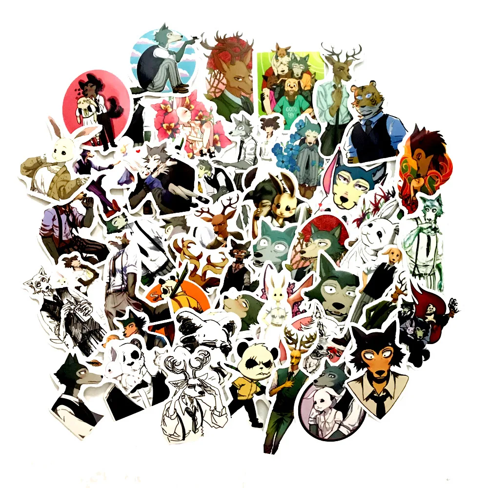 Наклейки BEASTARS для ноутбука, велосипеда, гитары, скейтборда, 10/30/50 шт.