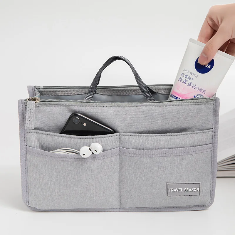 

Organizer Insert Bag Women Nylon Travel Handbag Purse Large Liner Makeup Cosmetic Bag Female Tote Pouch Storage Bag Ladies
