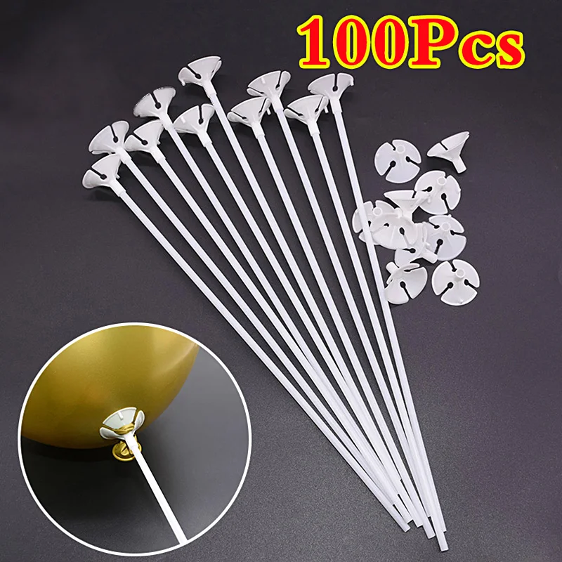 

1 pack High Quality Balloon Stick With Cup Wedding Decoration White Support Rods Party Accessories Plastic Handmade DIY