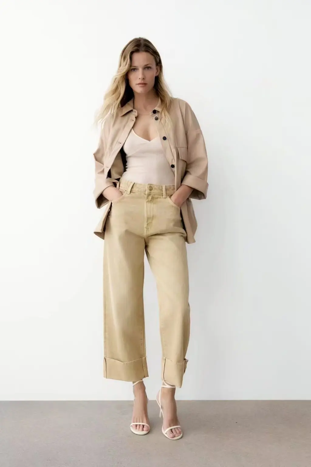 MOLAN Fashion Woman Leather Jacket Za Pu Coat Camel Singal Breasted Chic Pockets High Street Outwear Top Female PU Coat