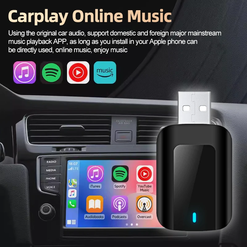 Для Toyota Land Cruiser Prado J120 J150 J200 Адаптер Carplay Android WiFi Быстрое подключение Plug and Play