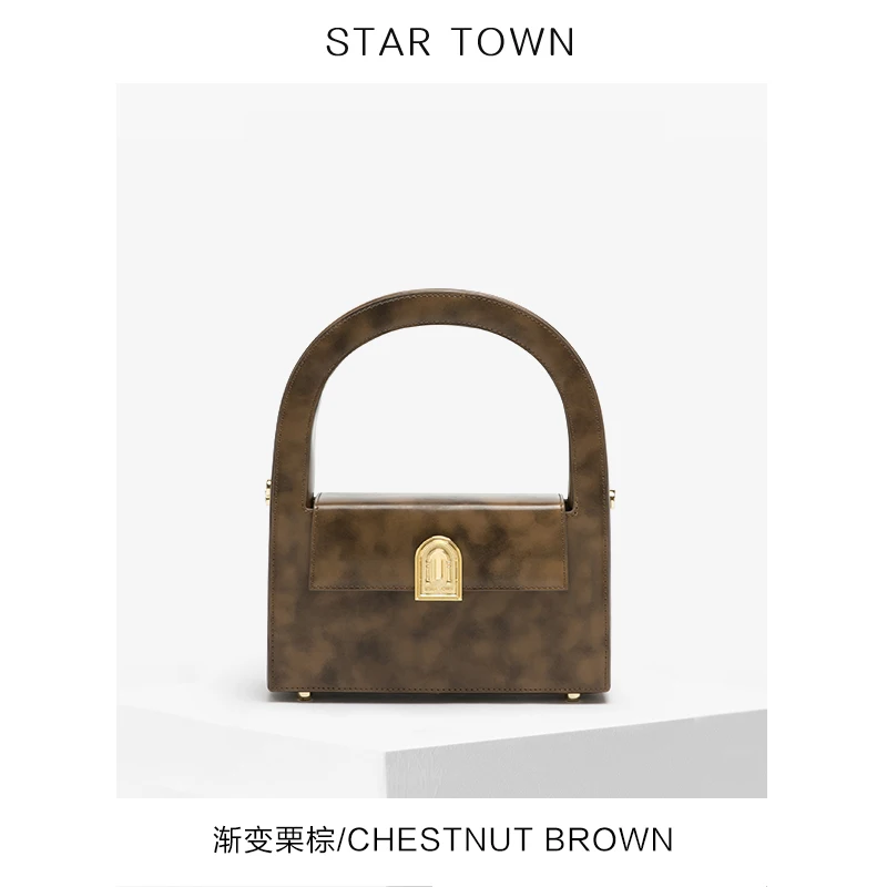 

Startown Star Town Original Handbags Women's New Cowhide Retro Vintage Bag