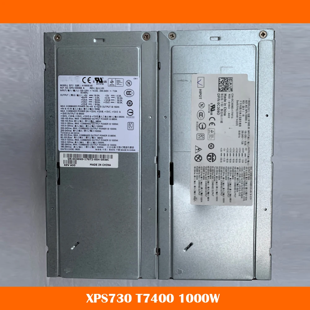 Блок питания для рабочей станции для XPS730 T7400 N1000E-00 A NPS-1000BB 0C309D 1000W