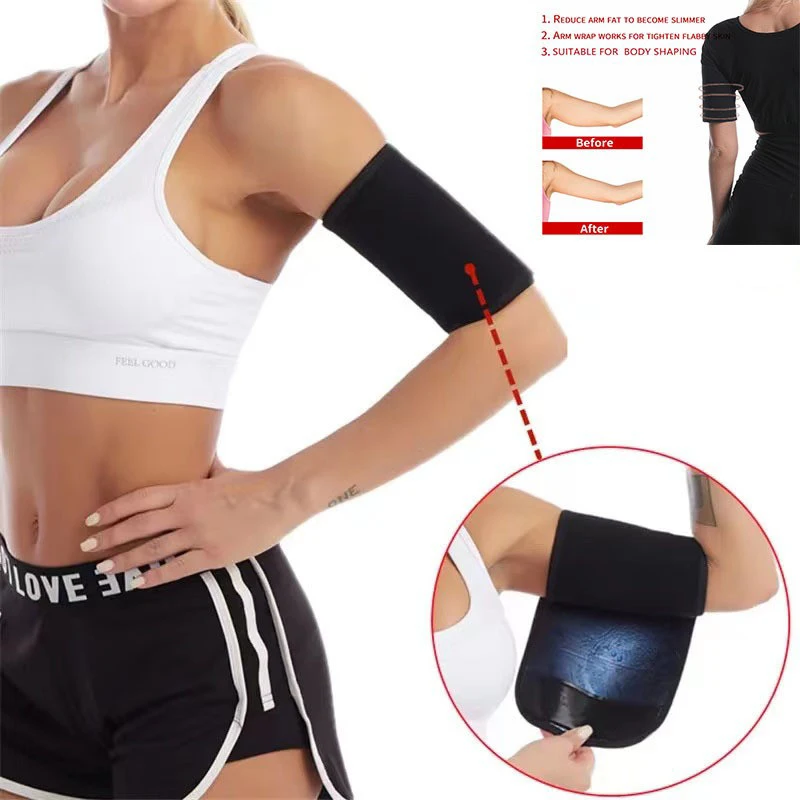 

1 Pair Arm Trimmers For Women Sauna Sweat Arm Bands Adjustable Arm Trainer For Sports Workout Body Shaper Effect Arm Slimmer