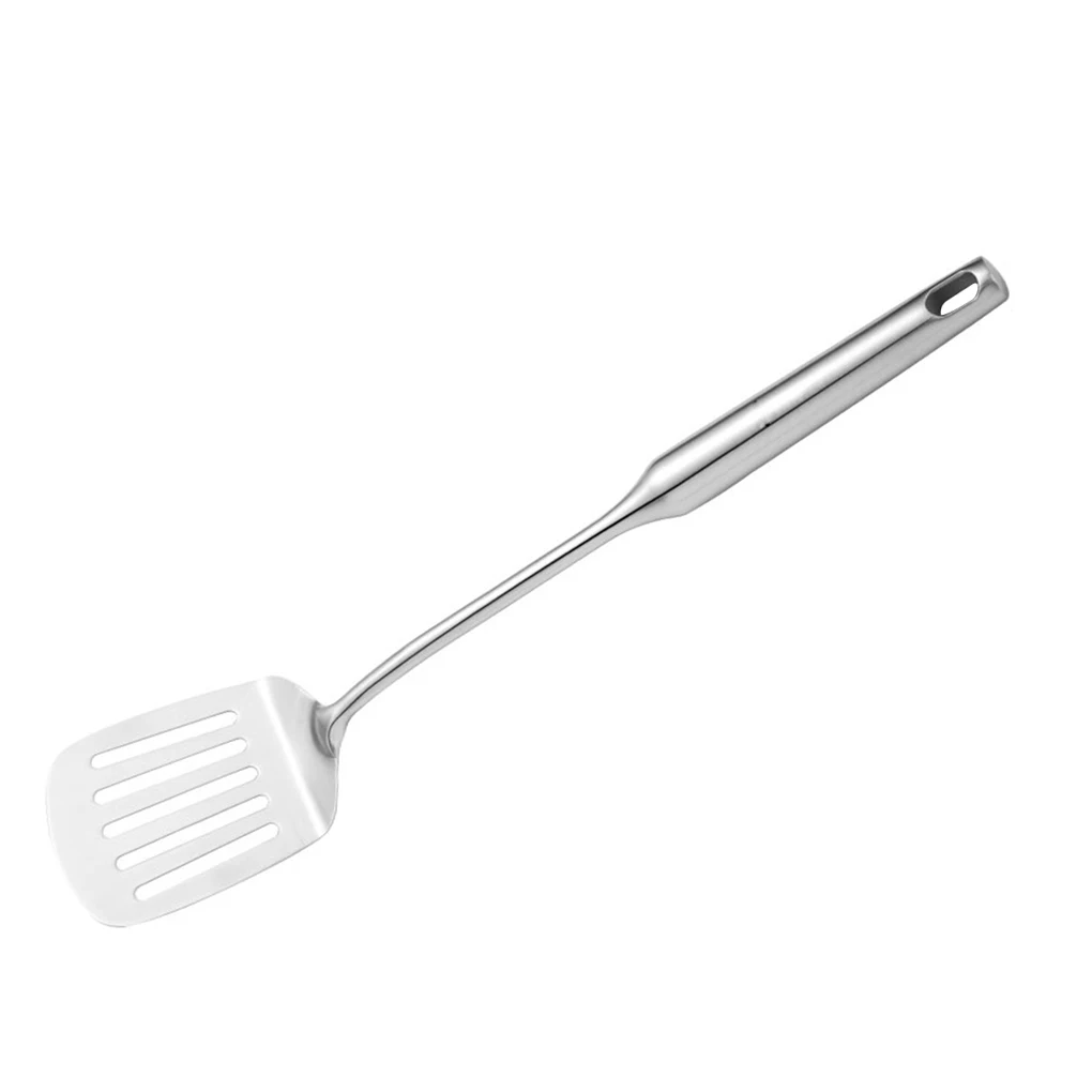 

Home Kitchen Slotted Turner Spatula Stainless Steel Cooking Utensil Hollow Heat Resistant Handle