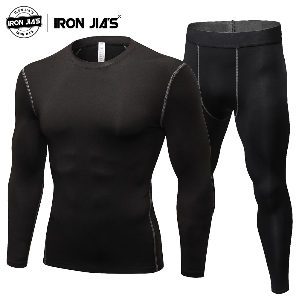 

IRON JIA'S Motorcycle Shirts & Tops Sport Quick Drying Skiing Warm Moto Men's Thermal Underwears Sets Sportswear Base Layers