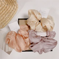 ins hot fashion new pearlized hair scrunchies elastic hair bands solid color scrunchie ponytail hair tie for women girls