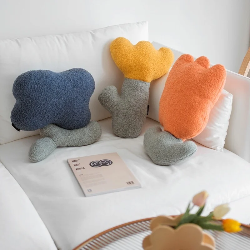 

Ins Beautiful Tulip Flowers Cushions Decorative Cushion for Bed Pillow Pregnant Women Computer Chair Special-shaped Sofa Toys