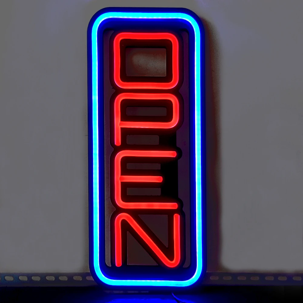 Wholesale OPEN Neon Sign 8x19inches Ultra Bright LED Store Open Sign Shop For Windows Promotion Light Sign