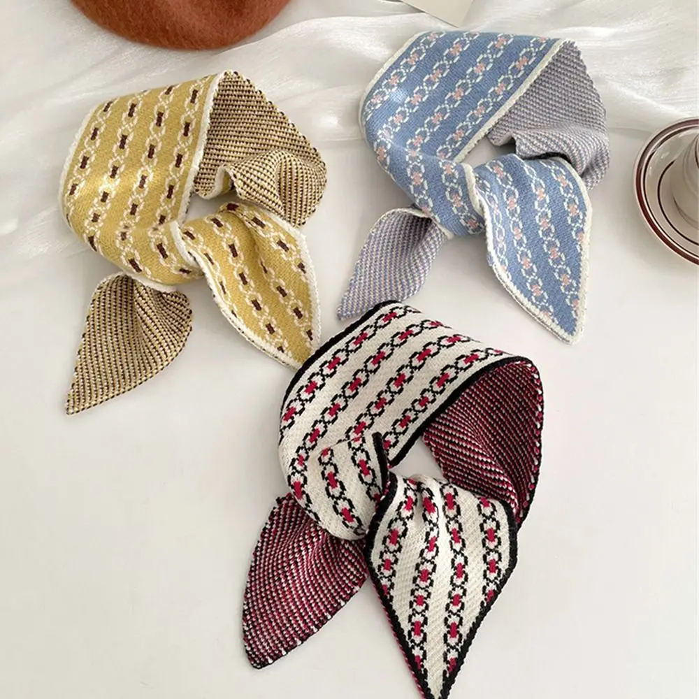 

Вязаный маленький шарф, милый утолщенный зимний теплый шейный рукав, мягкий шерстяной Универсальный шейный платок для женщин и девочек