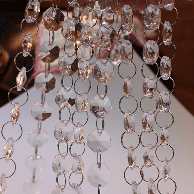 

66 FT Crystal Garland Strands Clear Acrylic Bead Chain Wedding Party Manzanita Tree Hanging Wedding Decorations Supplies