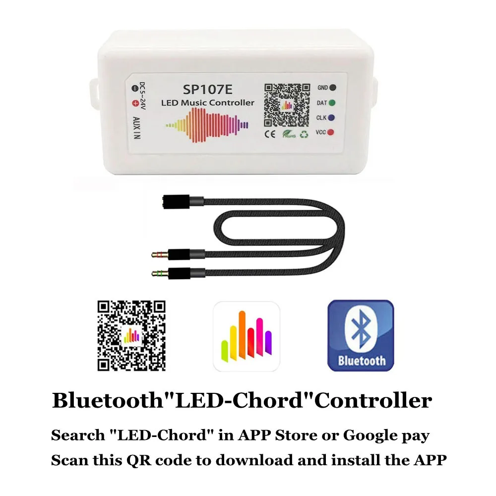 Пиксельная светодиодная полоса WS2812B WS2811 музыкальный контроллер SP107E Bluetooth Wi-Fi