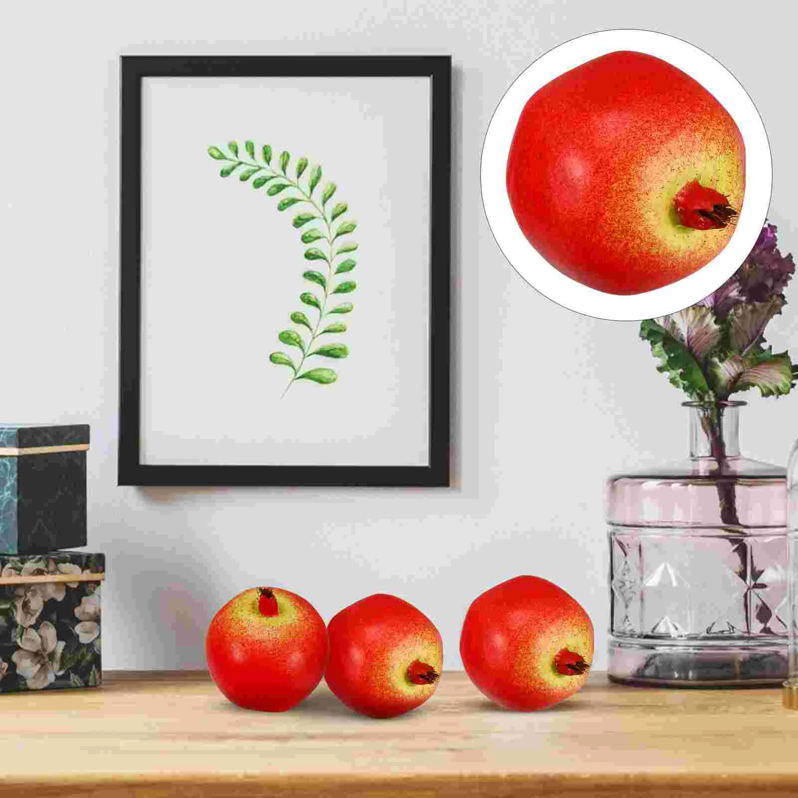 

Props Fruit Artificial Pomegranate Fruits Simulated Display Fake Photography Decoration Mini Pomegranet Kitchen