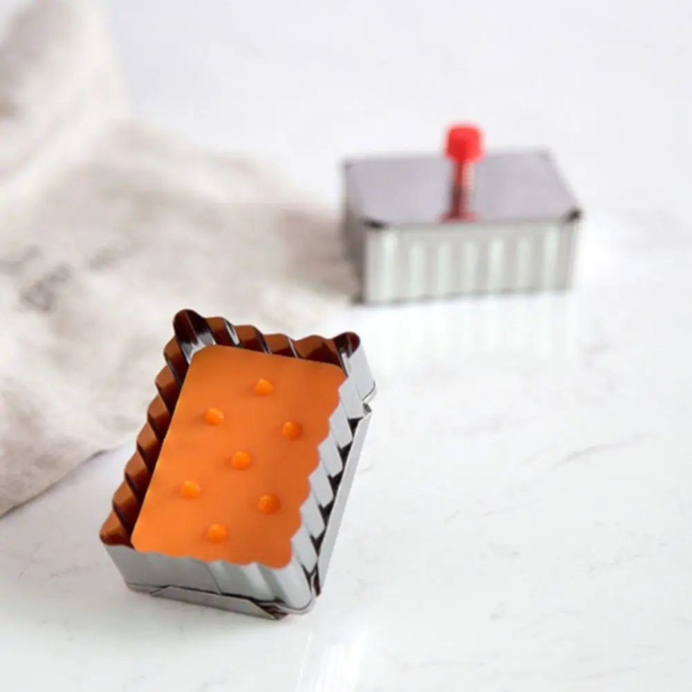 

Stainless Steel Pastry Decorating Mould Fondant Pressed Cookie Mold Baking Tools Plunger Cookie Cutter Square Biscuit Cutter