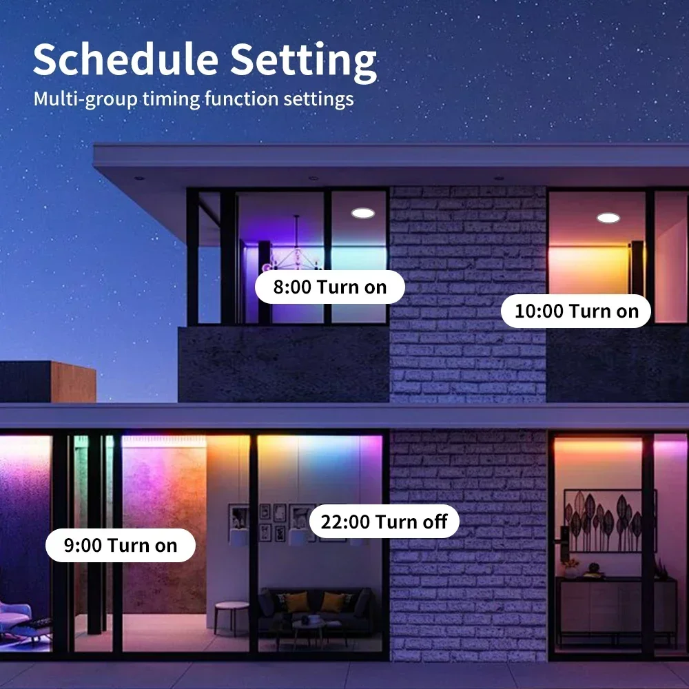 LXIN tuya Downlight WIFI 5/9/12/15 Умный светодиодный точечный светильник с затемнением 2700-6500k