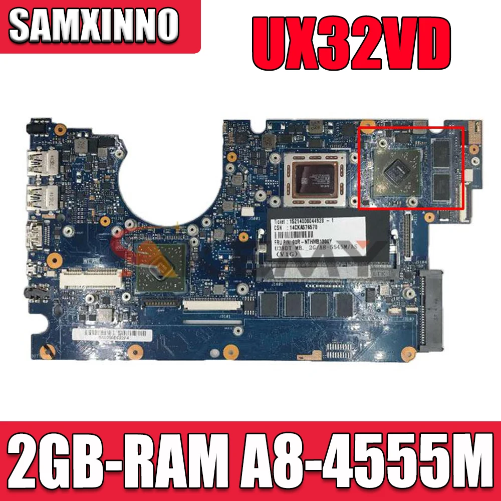 

Материнская плата для ноутбука ASUS UX32VD UX32V материнская плата с 2GB-RAM A8-4555M V1G GPU