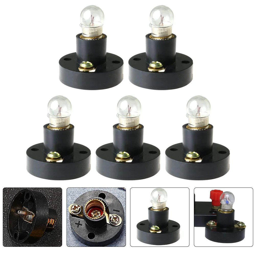 

5 Pcs E10 Plastic Lamp Holder Spiral Light Bulbs E10 Miniature Bulb Ceramic Light Socket Screw Lamp Holder Tool Gu10 Base