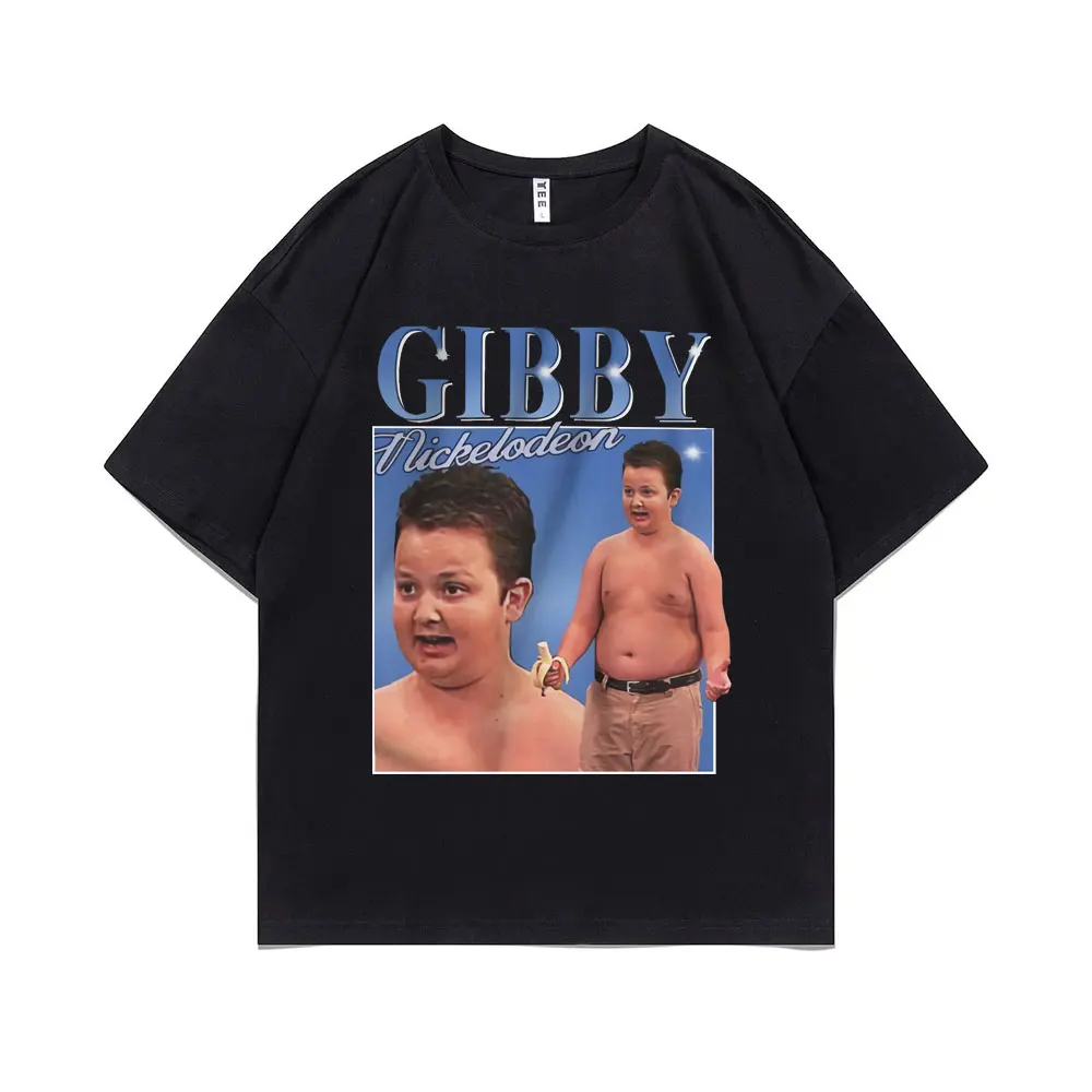

2022 New Funny Gibby Meme Icarly Tshirt Short Sleeved Men Women TV Show Noah Munck Graphic Print Oversized T-shirt Streetwear