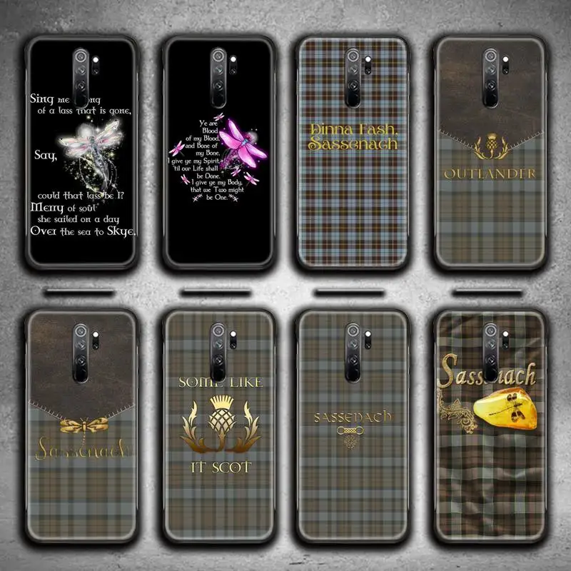 

OUTLANDER TV Jamie Fraser Sassenach Dragonfly Phone Case for Redmi 9A 9 8A Note 11 10 9 8 8T Pro Max K20 K30 K40 Pro