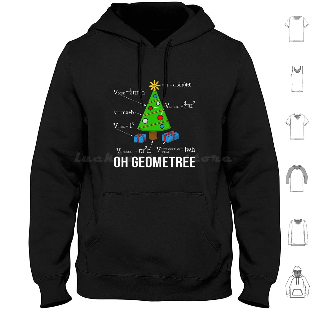 

Funny Math Geometry Christmas Tree Geometree Teacher Hoodie cotton Long Sleeve Funny Math Geometry Christmas Tree Geometree