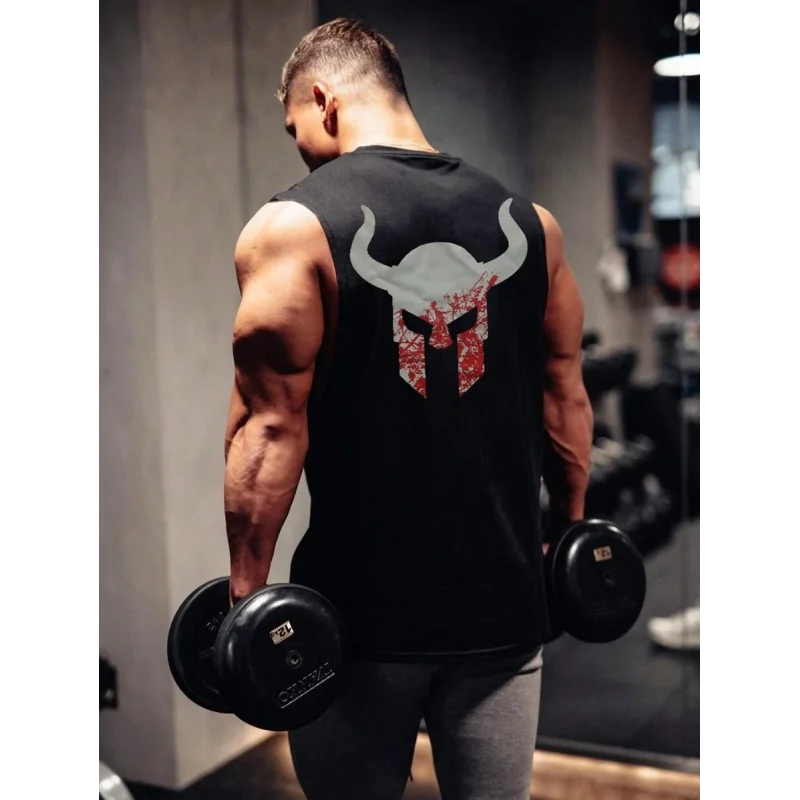 Мужская майка для бега и занятий спортом с надписью