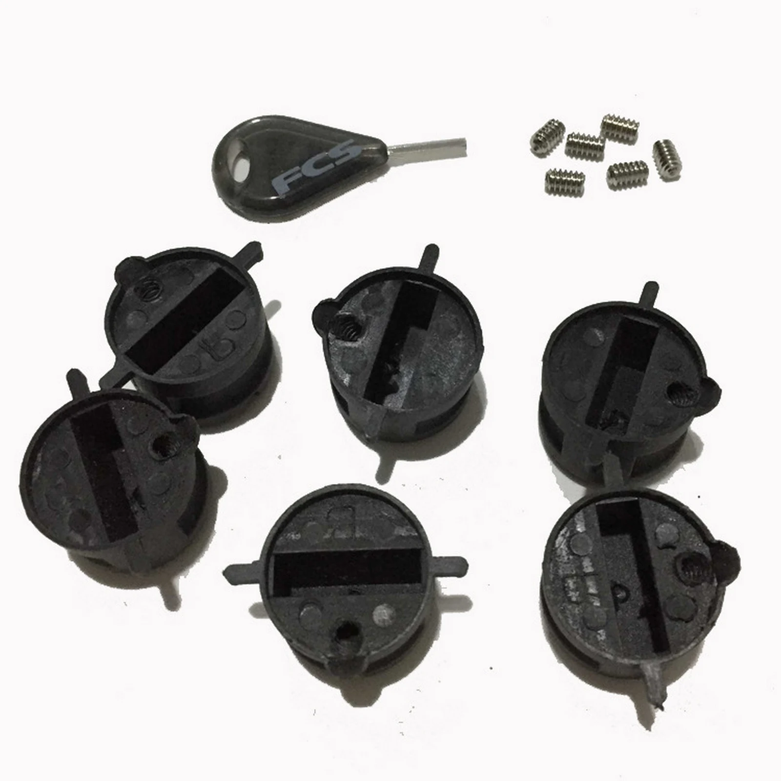 

Surfboard Tail Rudder Groove Tail Rudder Round Cup With Screw Key Wrench Boat Part Accessory
