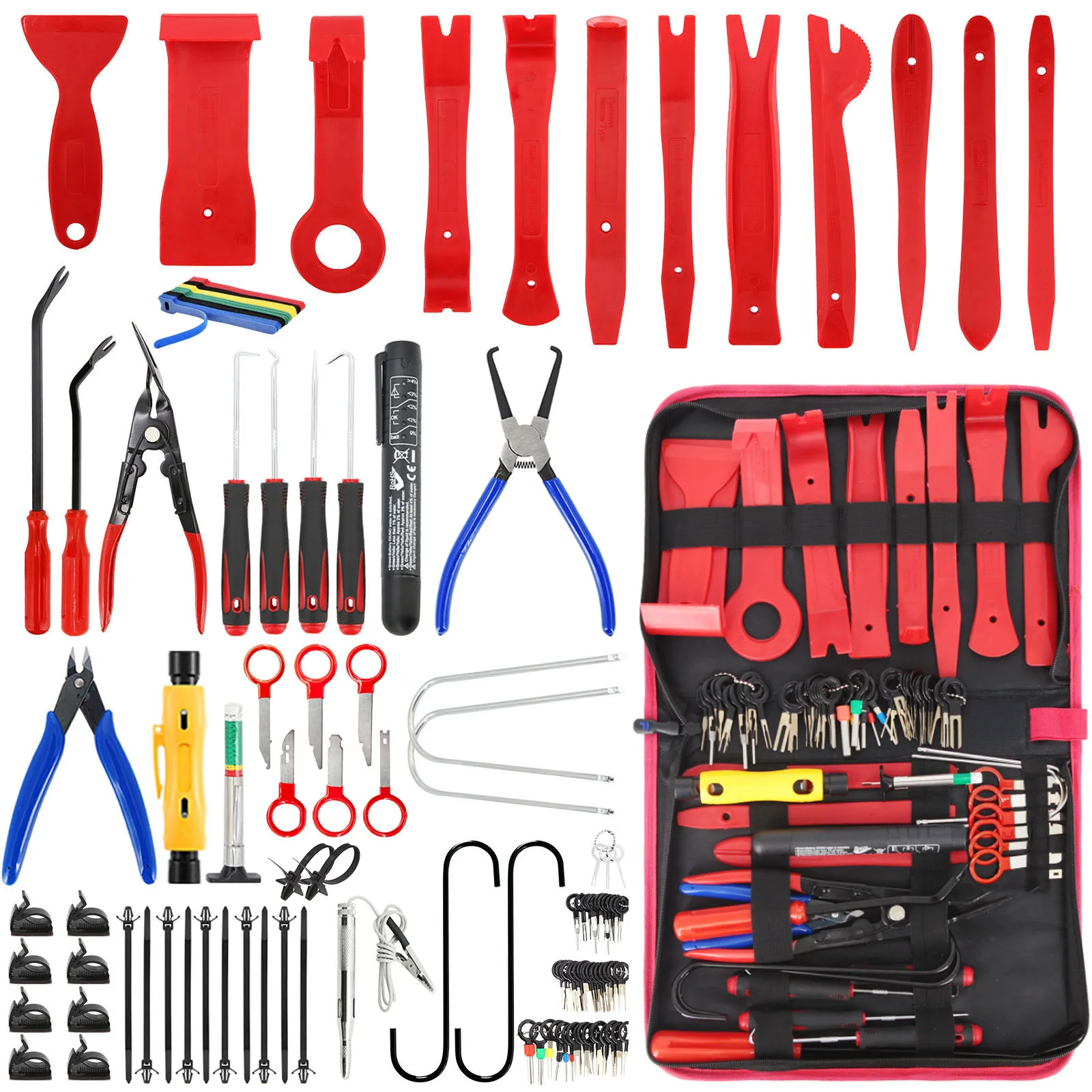 

Набор для снятия обшивки салона автомобиля, дверной зажим, панели, приборной панели, набор для выбора, плоскогубцы для аудиокабеля, тестер цепи