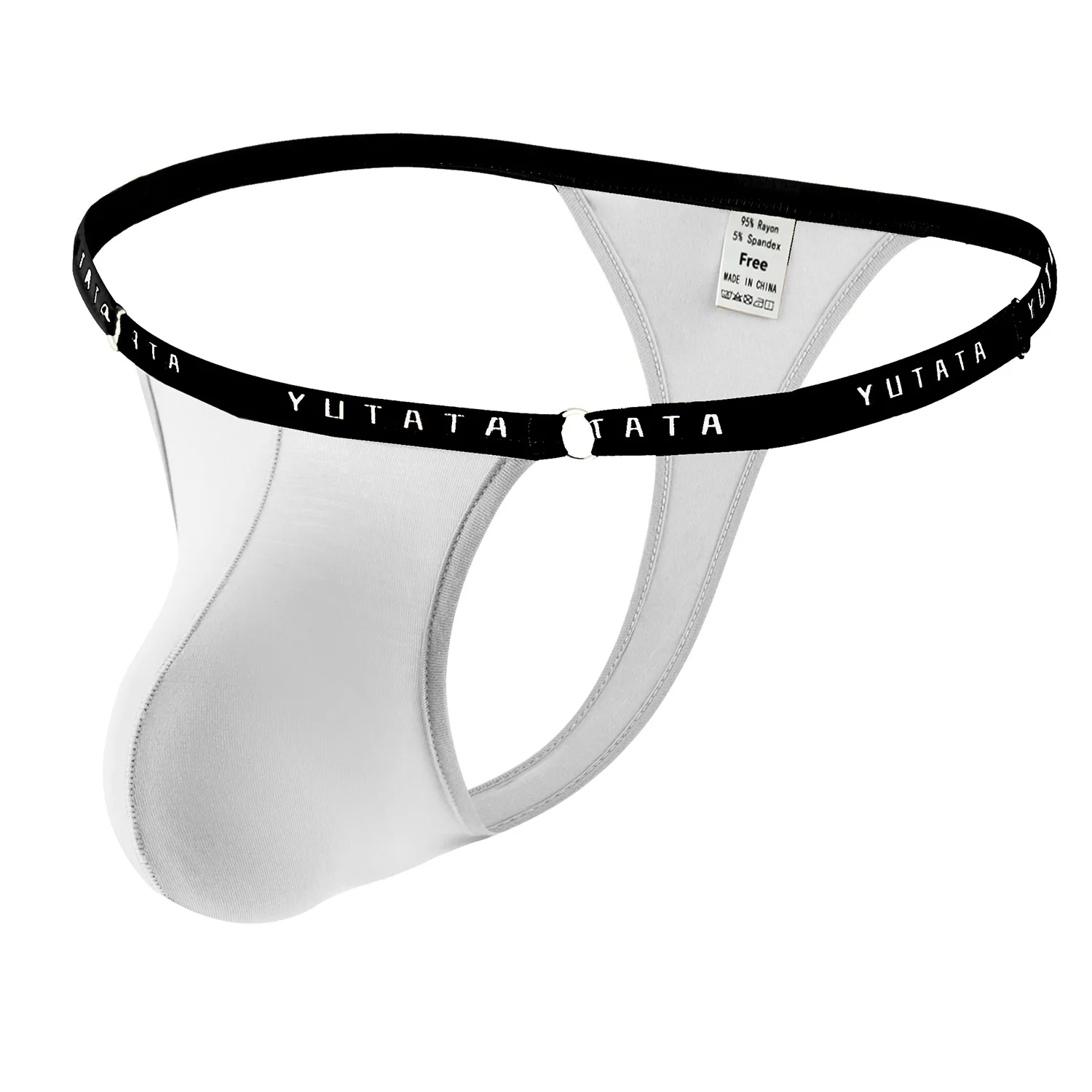 Мужские трусы стринги черные тонкие брифы регулируемые мужские с U-образным